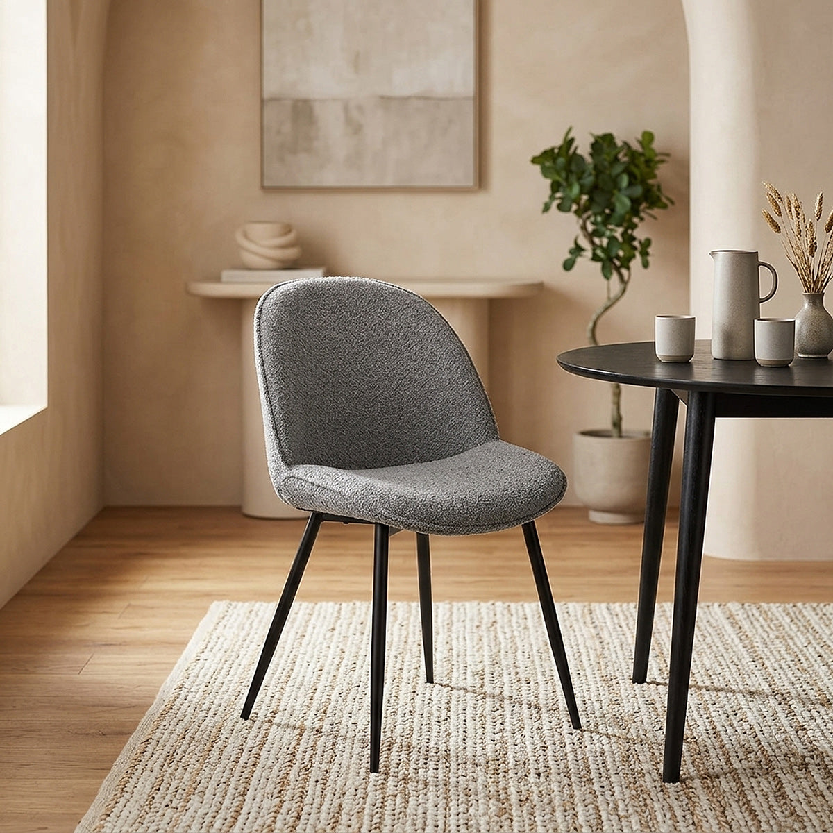 Chaise Tissu - Mia Gris 