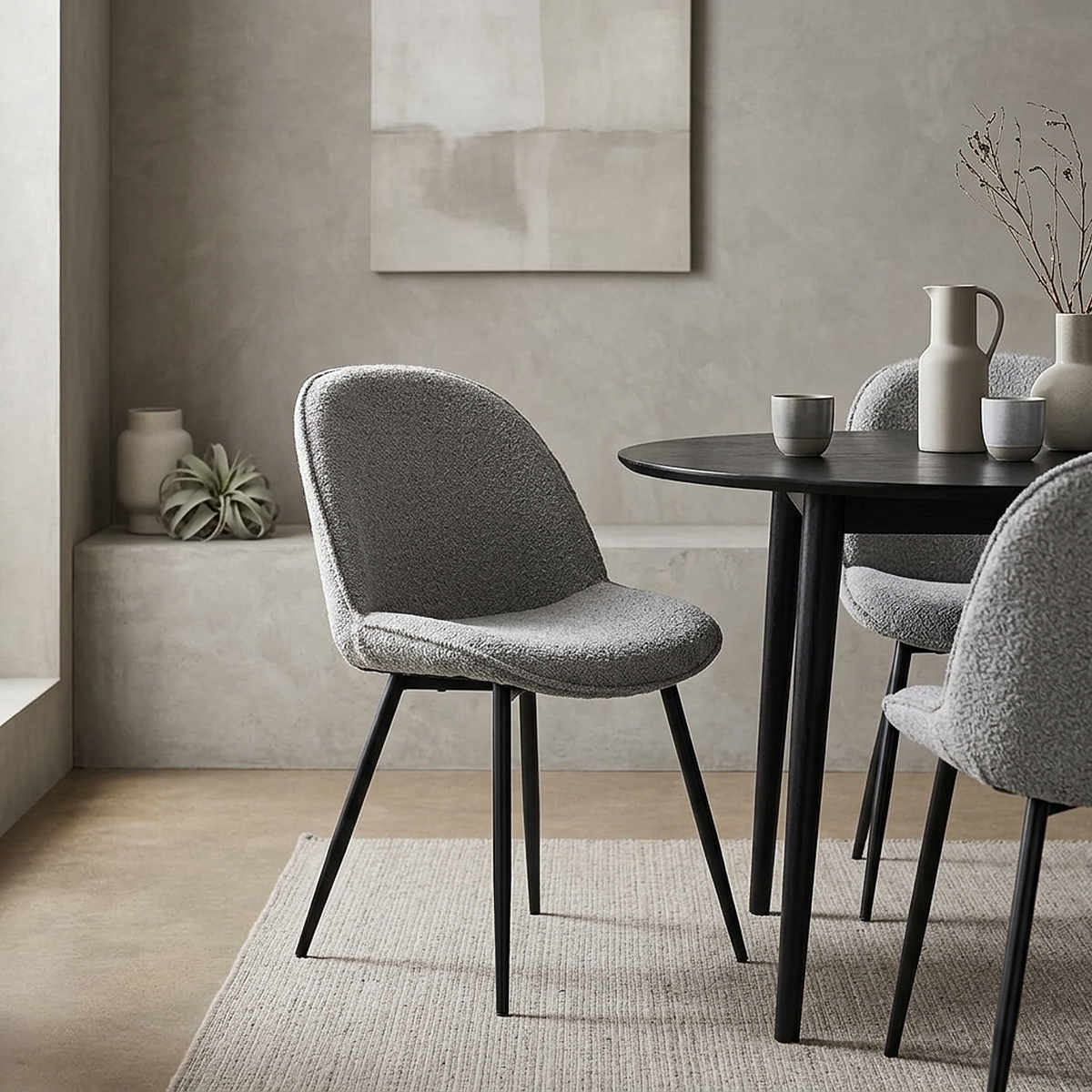 Chaise Tissu - Mia Gris 