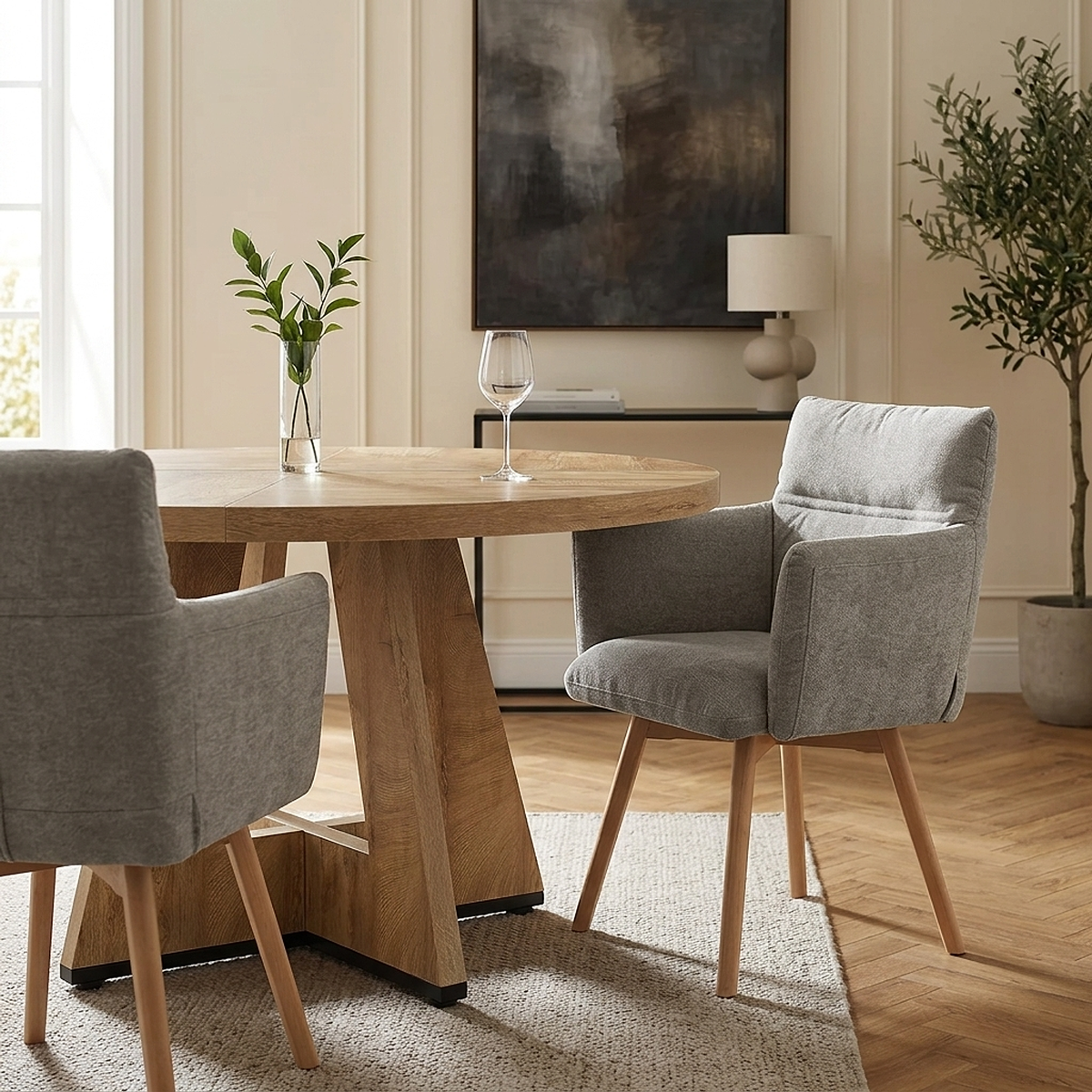 Chaise Tissu - Mica Gris
