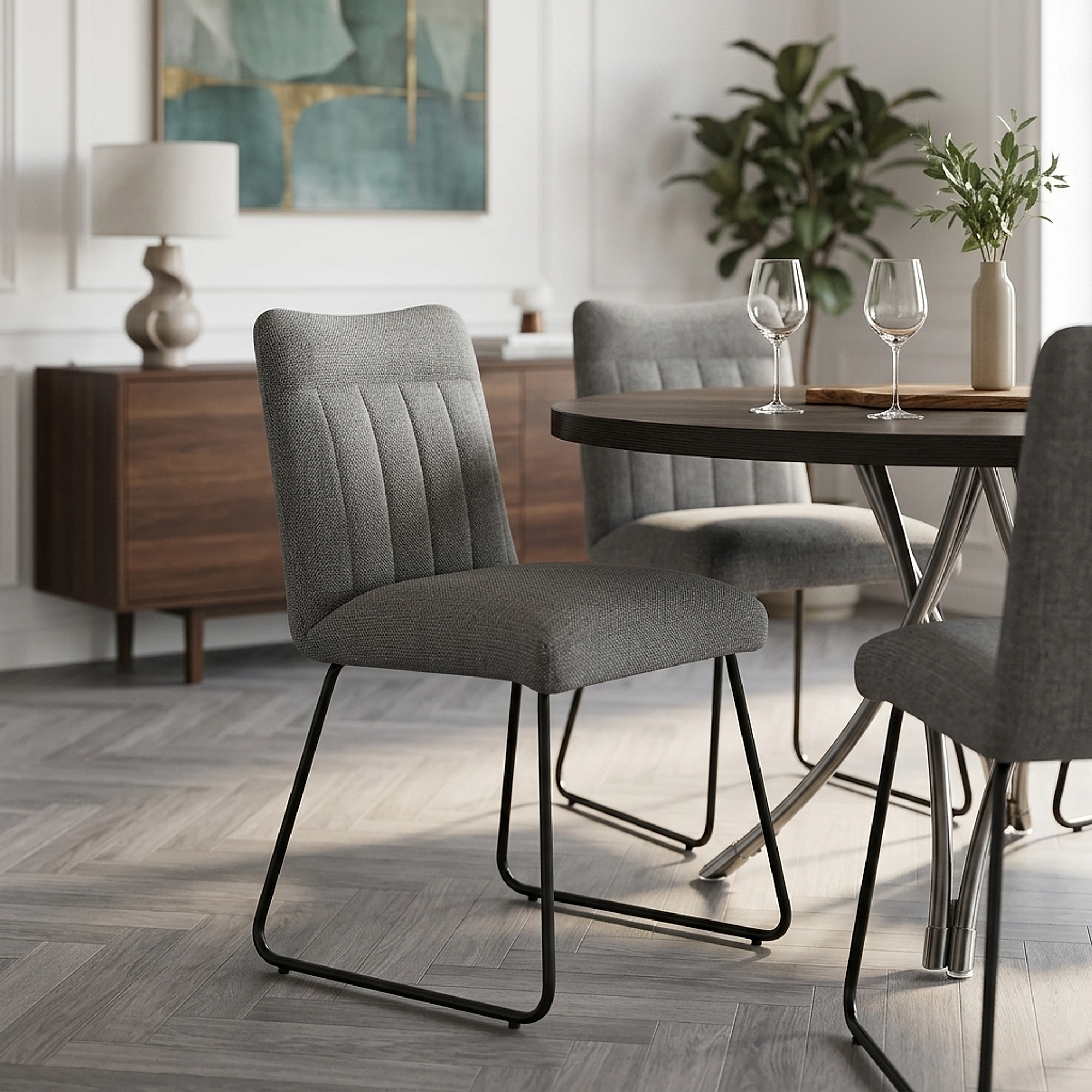 Chaise Tissu - Milo Gris 