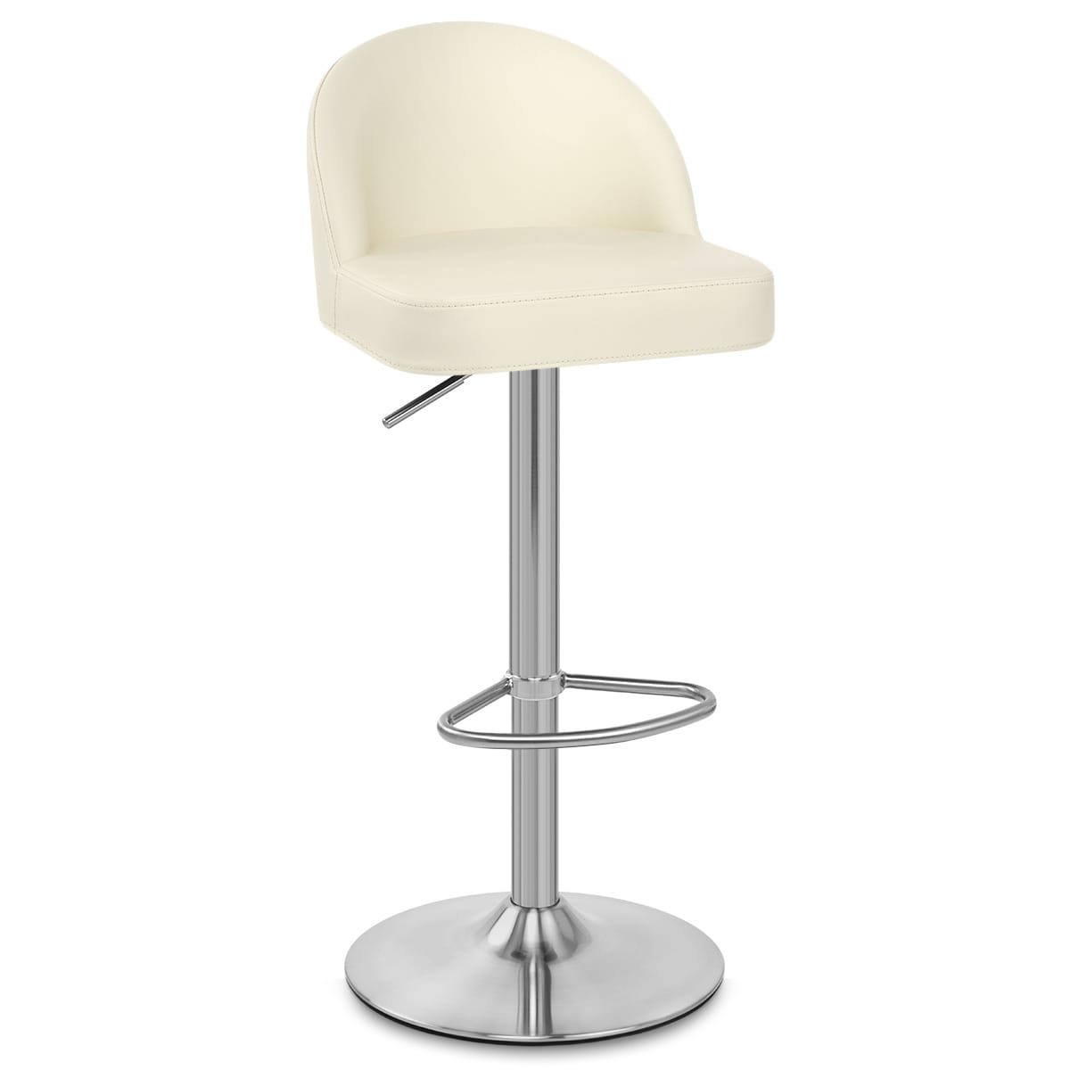 Mimi Brushed Steel Stool Cream