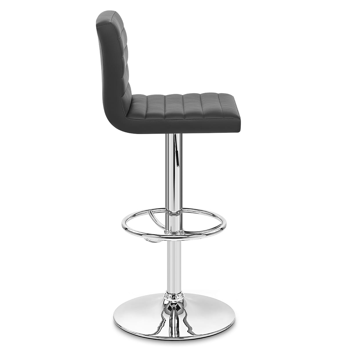 Chaise de Bar Faux Cuir Chrome - Mint Noir 