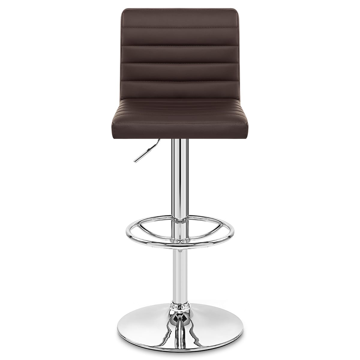 Chaise de Bar Faux Cuir Chrome - Mint Marron 