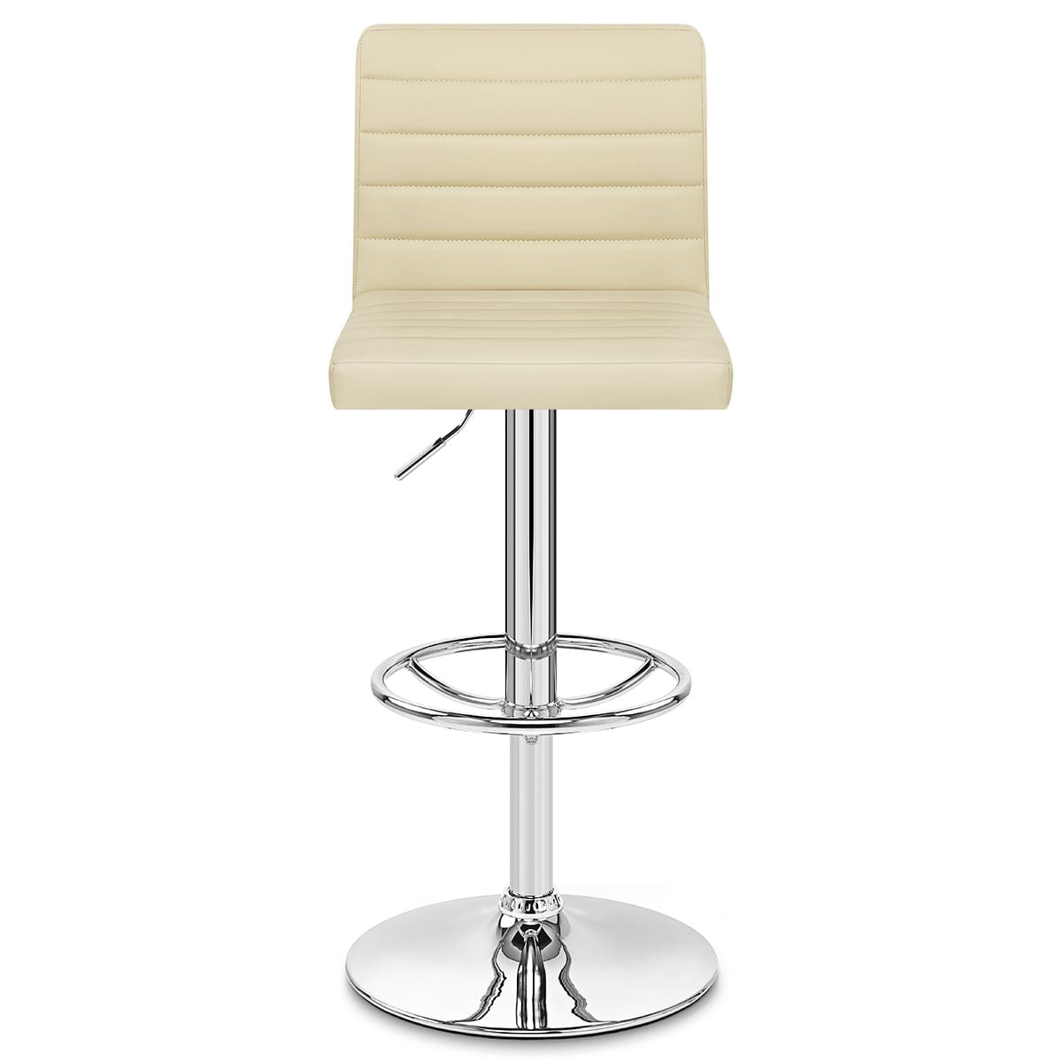 Chaise de Bar Faux Cuir Chrome - Mint Crème 