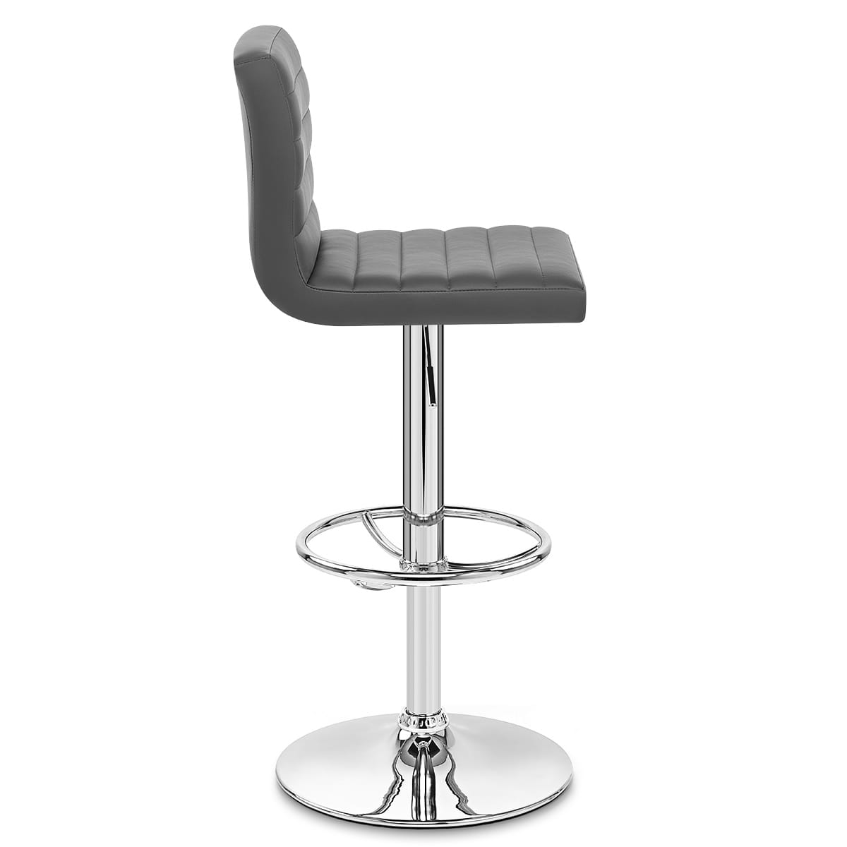 Chaise de Bar Faux Cuir Chrome - Mint Gris 