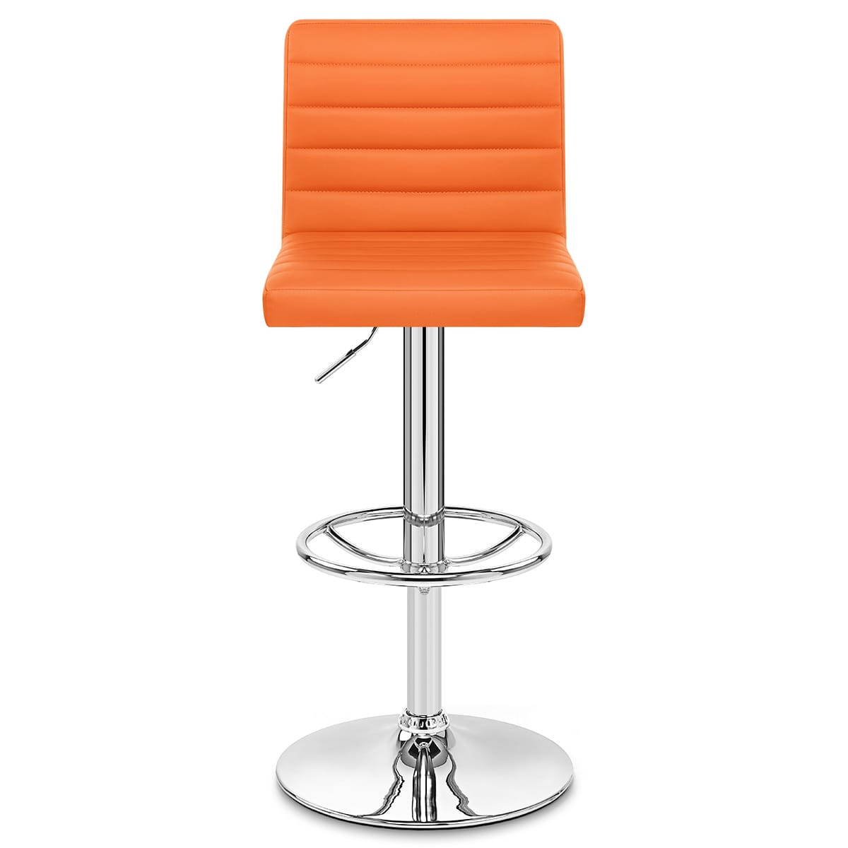 Chaise de Bar Faux Cuir Chrome - Mint Orange 