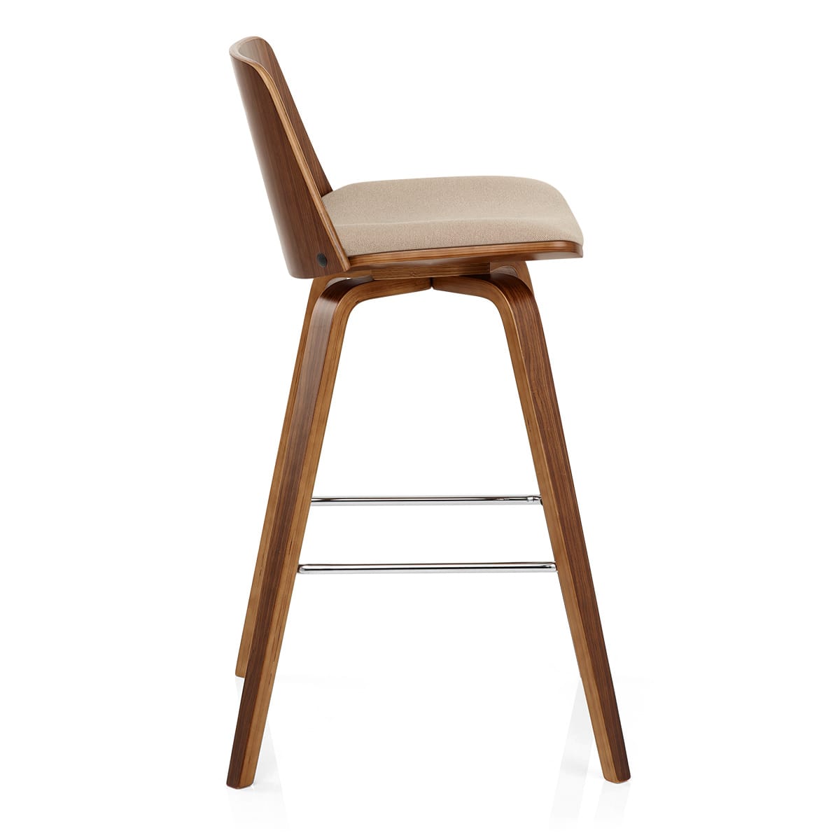 Tabouret de Bar Bois Tissu - Mirage Crème 