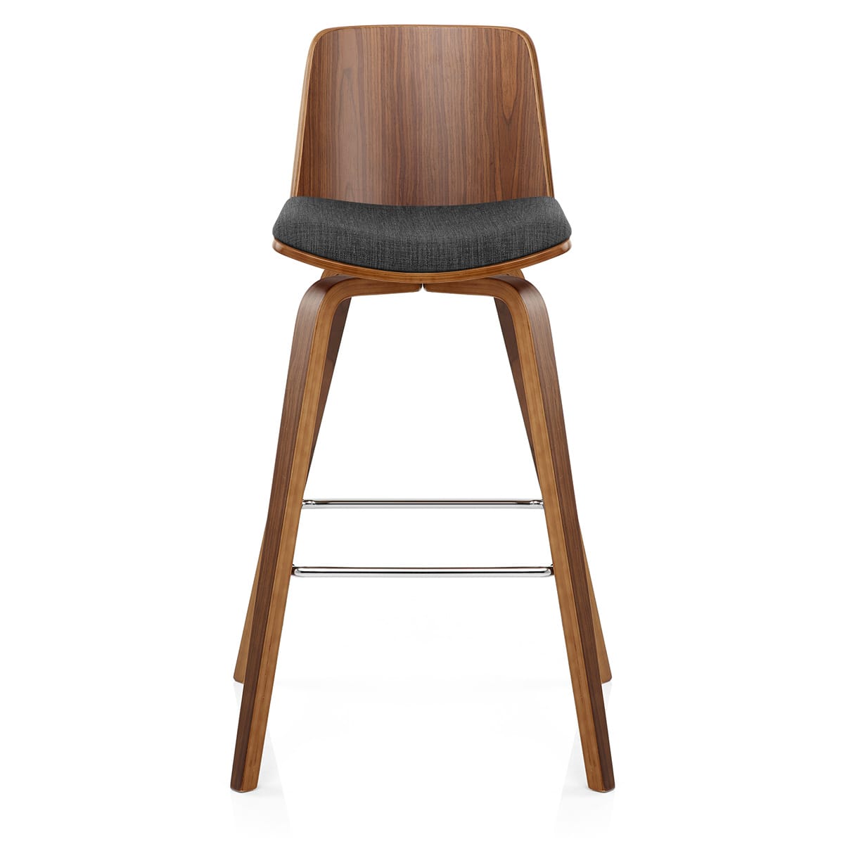 Tabouret de Bar Bois Tissu - Mirage Gris 