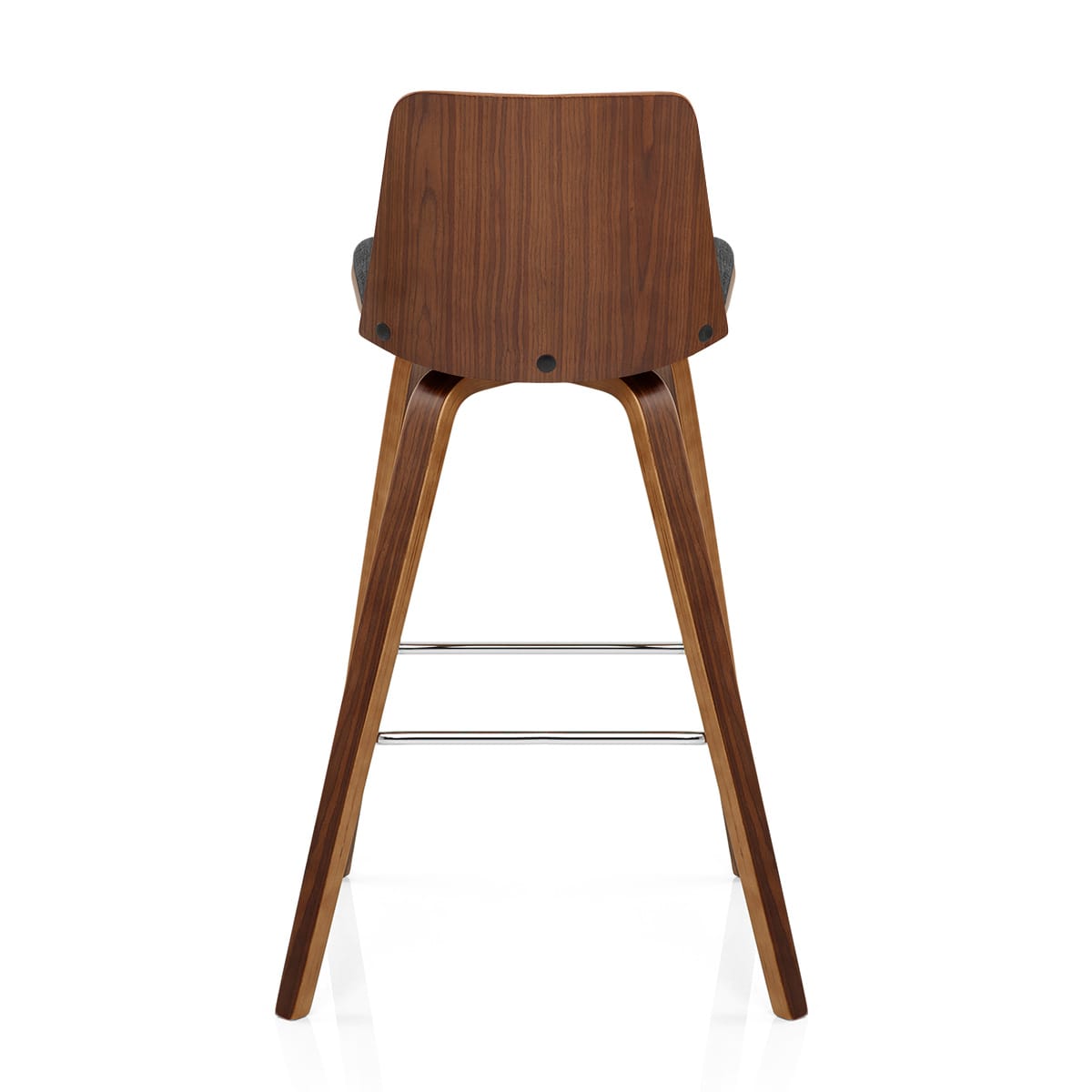 Mirage Wooden Stool Charcoal Fabric