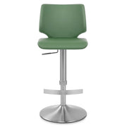 Mode Brushed Steel Stool Green
