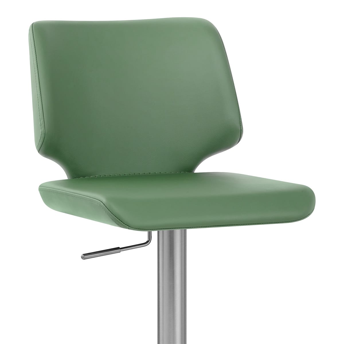 Mode Brushed Steel Stool Green