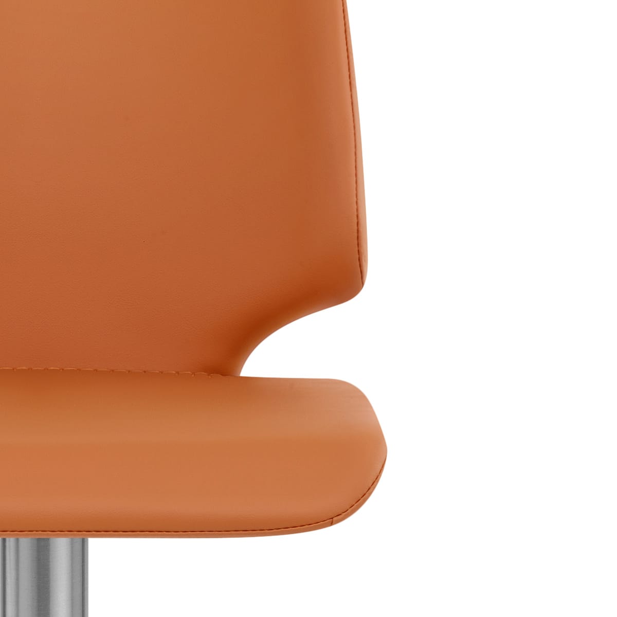 Mode Brushed Steel Stool Burnt Orange