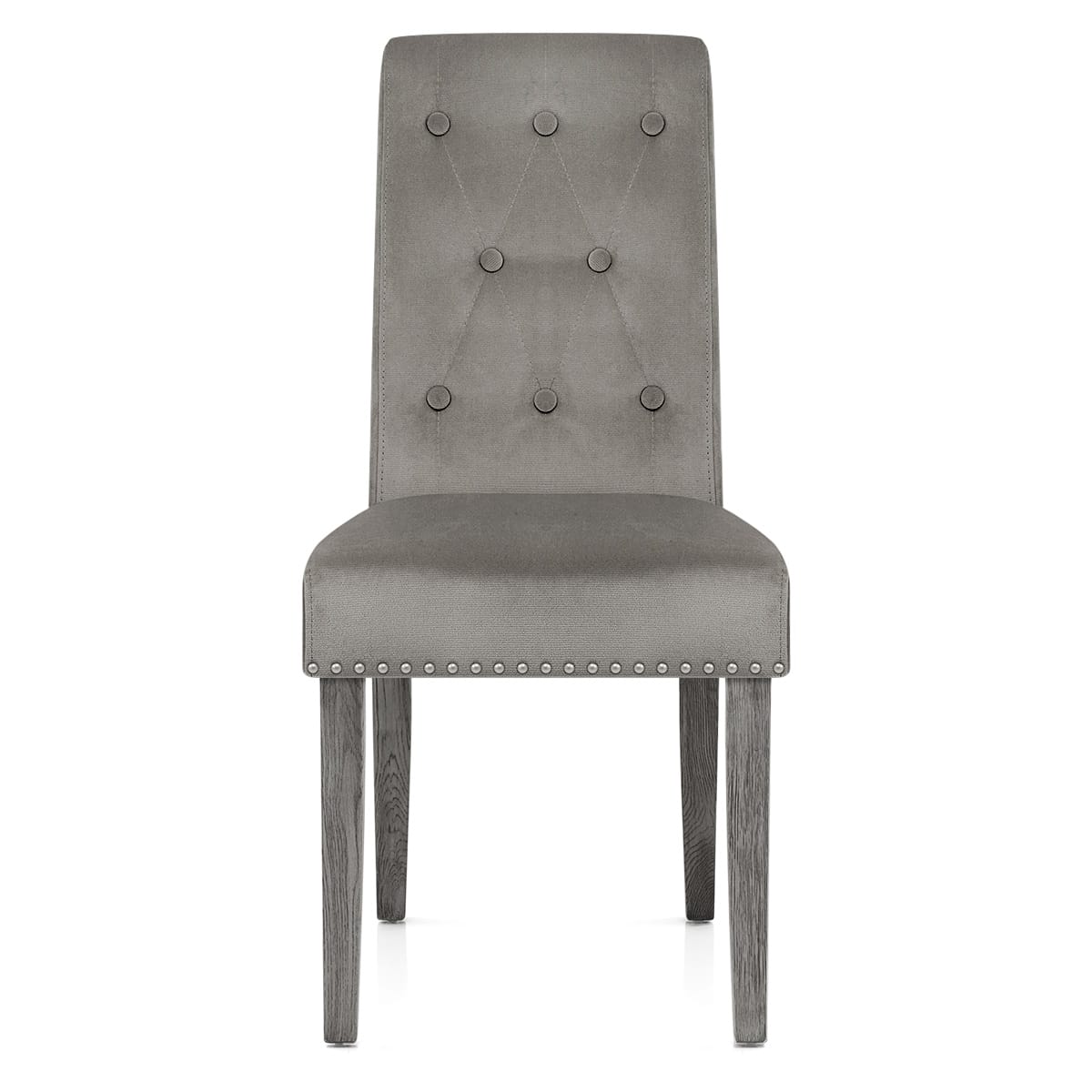Chaise velours bois - Moreton Gris 