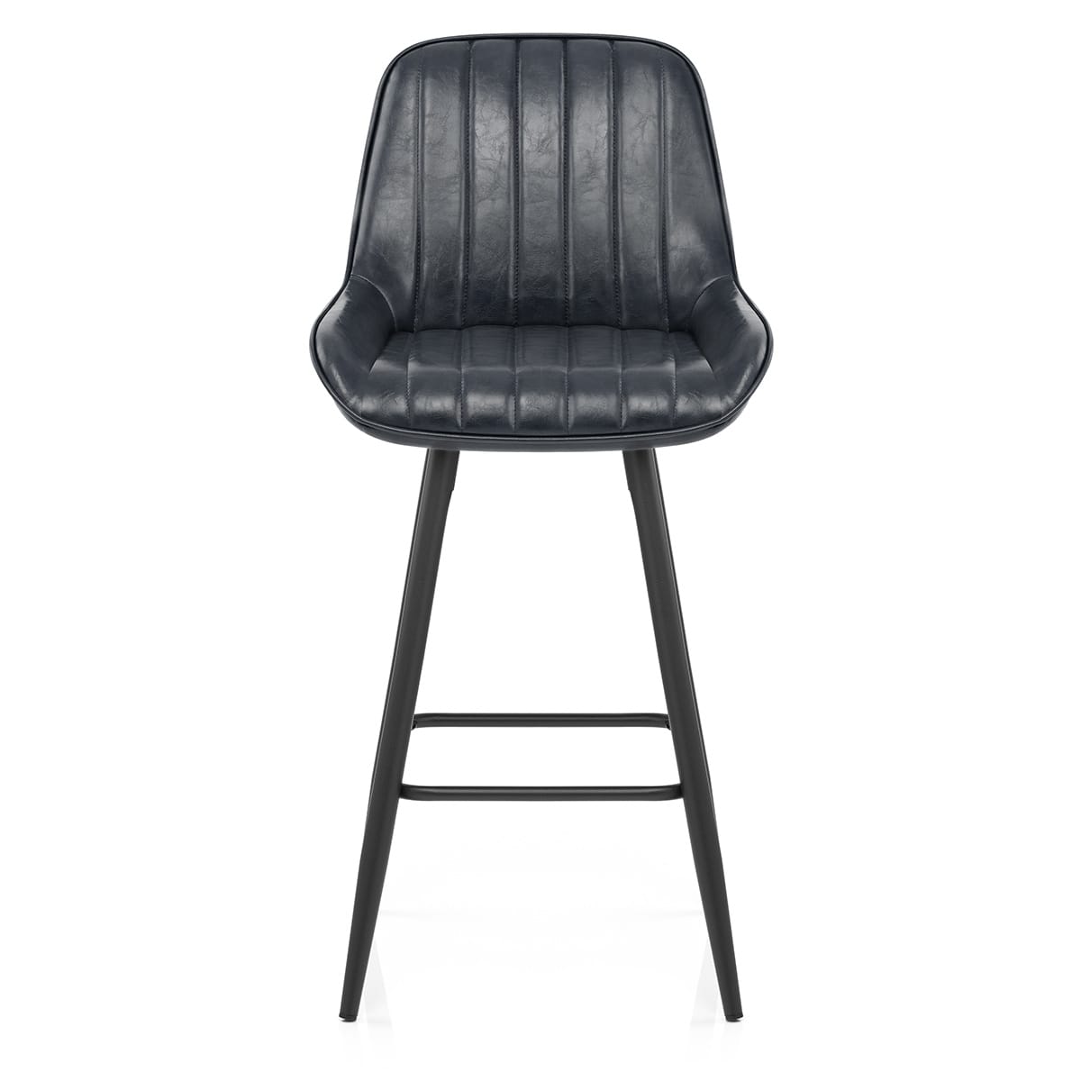 Tabouret Faux Cuir - Mustang Bleu Foncé