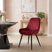 Chaise Velours - Mustang Rouge 