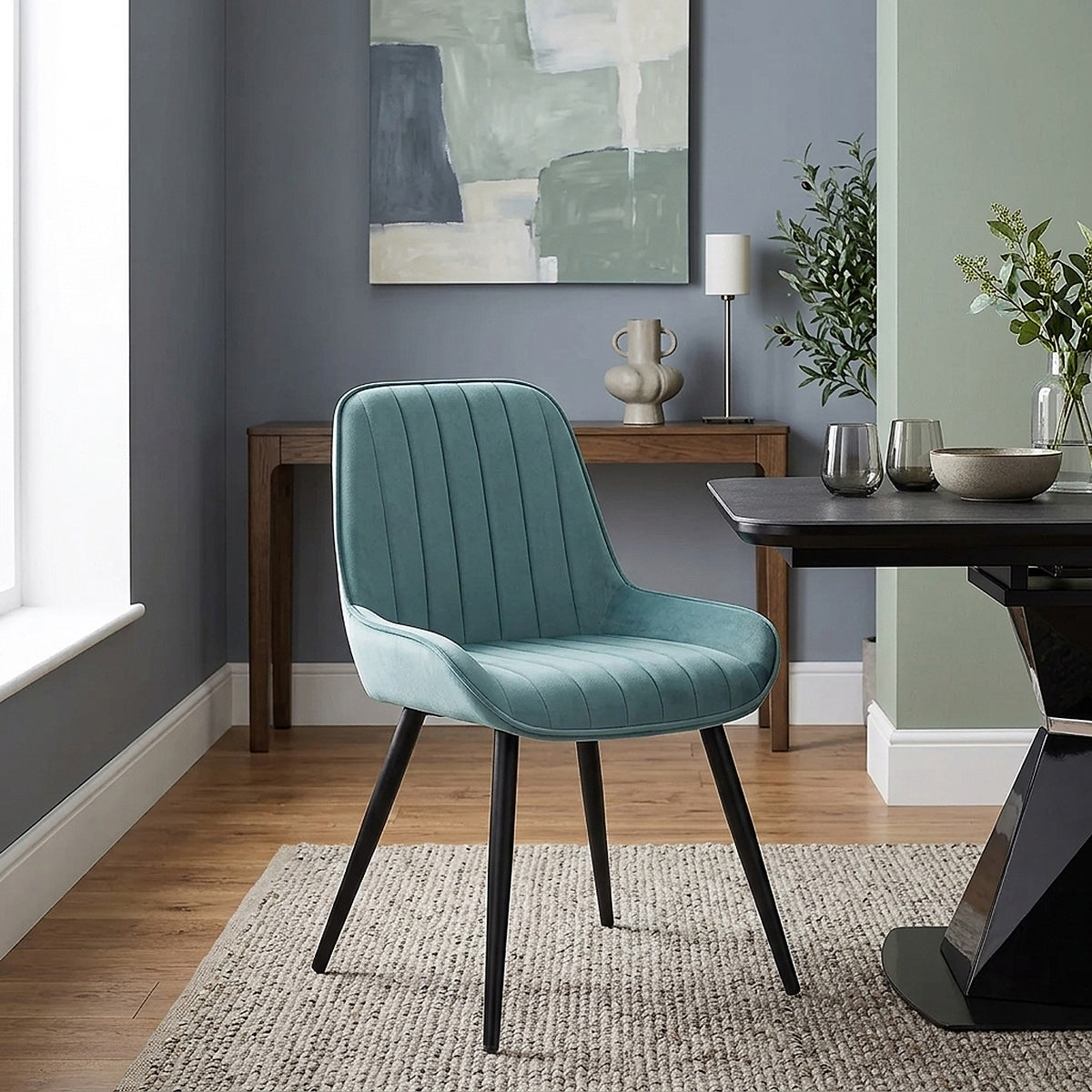 Chaise Velours - Mustang Vert 