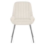 Mustang Chrome Chair Cream Velvet