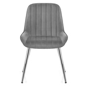 Mustang Chrome Chair Dark Grey Velvet