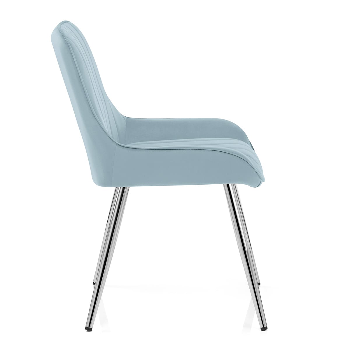 Mustang Chrome Chair Sky Blue Velvet