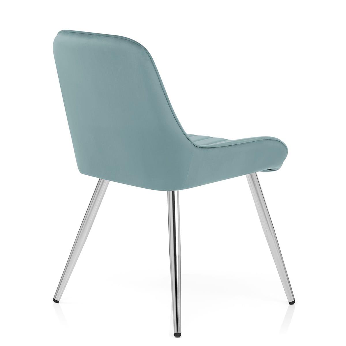 Mustang Chrome Chair Teal Velvet