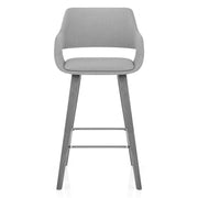 Nappa Bar Stool Grey Fabric