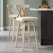 Tabouret de Bar Faux Cuir - Nash Crème 