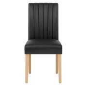 Newbury Real Leather Dining Chair Black