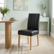 Chaise Cuir Véritable - Newbury Noir 
