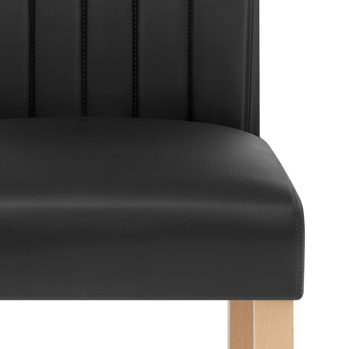 Newbury Real Leather Dining Chair Black
