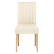 Newbury Real Leather Dining Chair Cream