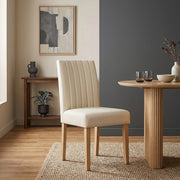 Chaise Cuir Véritable - Newbury Crème 