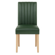Newbury Real Leather Dining Chair Green