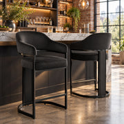 Tabouret de Bar Velours - Niagara Noir