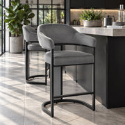 Niagara Bar Stool Grey Velvet