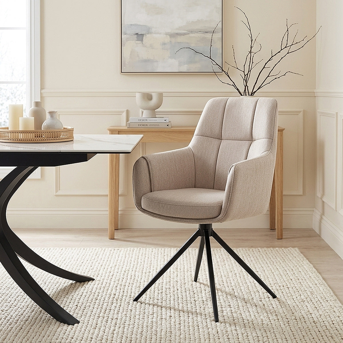 Chaise Tissu - Nina Taupe 