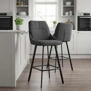 Chaise de Bar Tissu - Nova Gris 