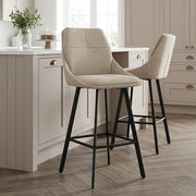 Chaise de Bar Tissu - Nova Taupe 