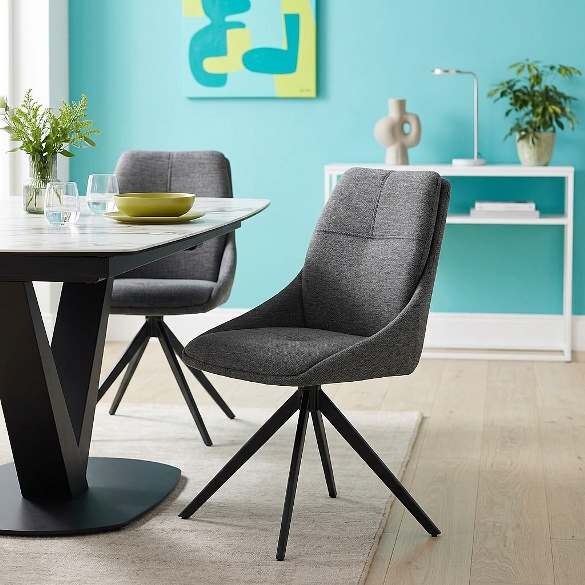 Chaise Tissu - Nova Gris 