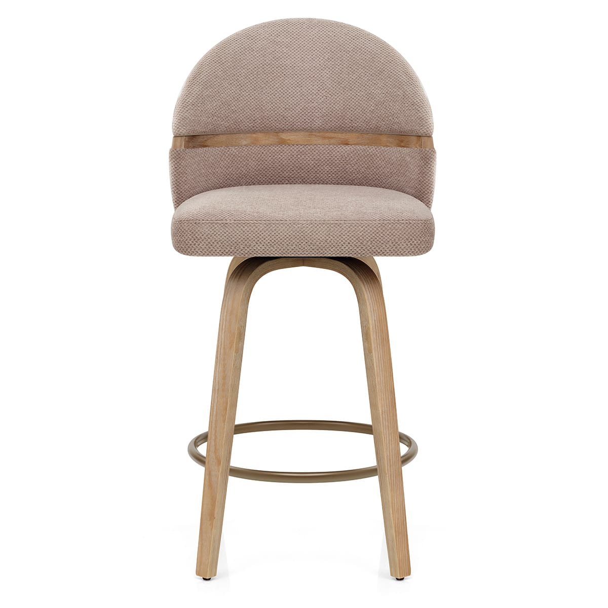 Tabouret Chêne Tissu - Odessa Marron 