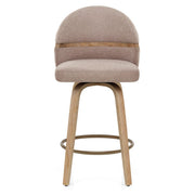 Odessa Oak Bar Stool Brown Fabric