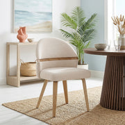 Chaise Bois Tissu - Odessa Crème