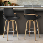 Tabouret de Bar Faux Cuir - Ohio Noir 