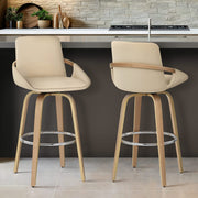 Tabouret de Bar Faux Cuir - Ohio Crème 