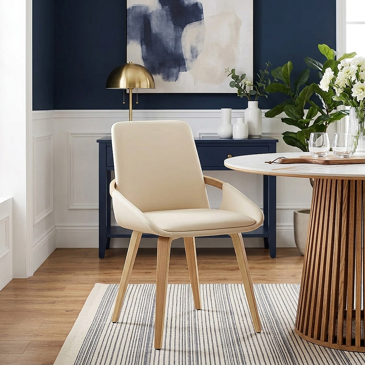 Chaise Faux Cuir - Ohio Crème 