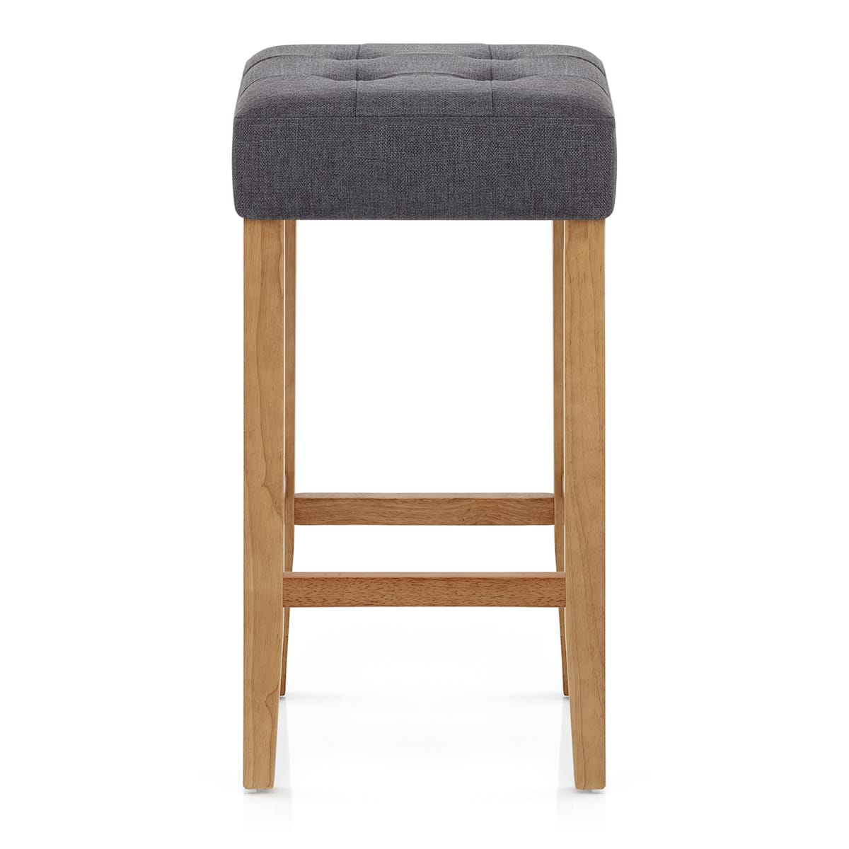 Tabouret de bar Chêne Tissu - Oliver Gris Foncé 