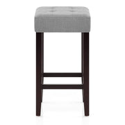 Oliver Wenge Stool Grey Fabric