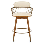 Opera Bar Stool Walnut & Cream