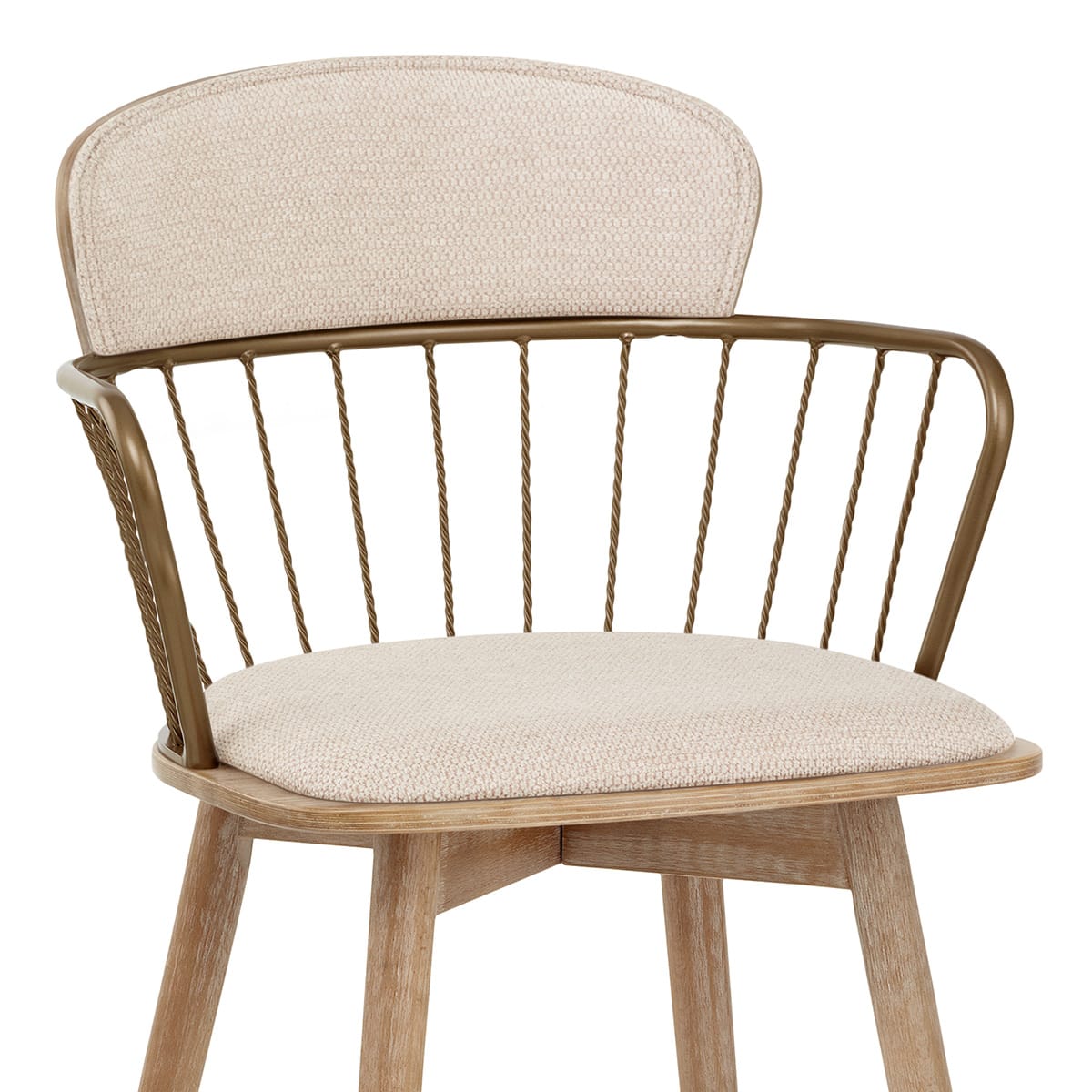 Opera Chair Oak & Beige Fabric