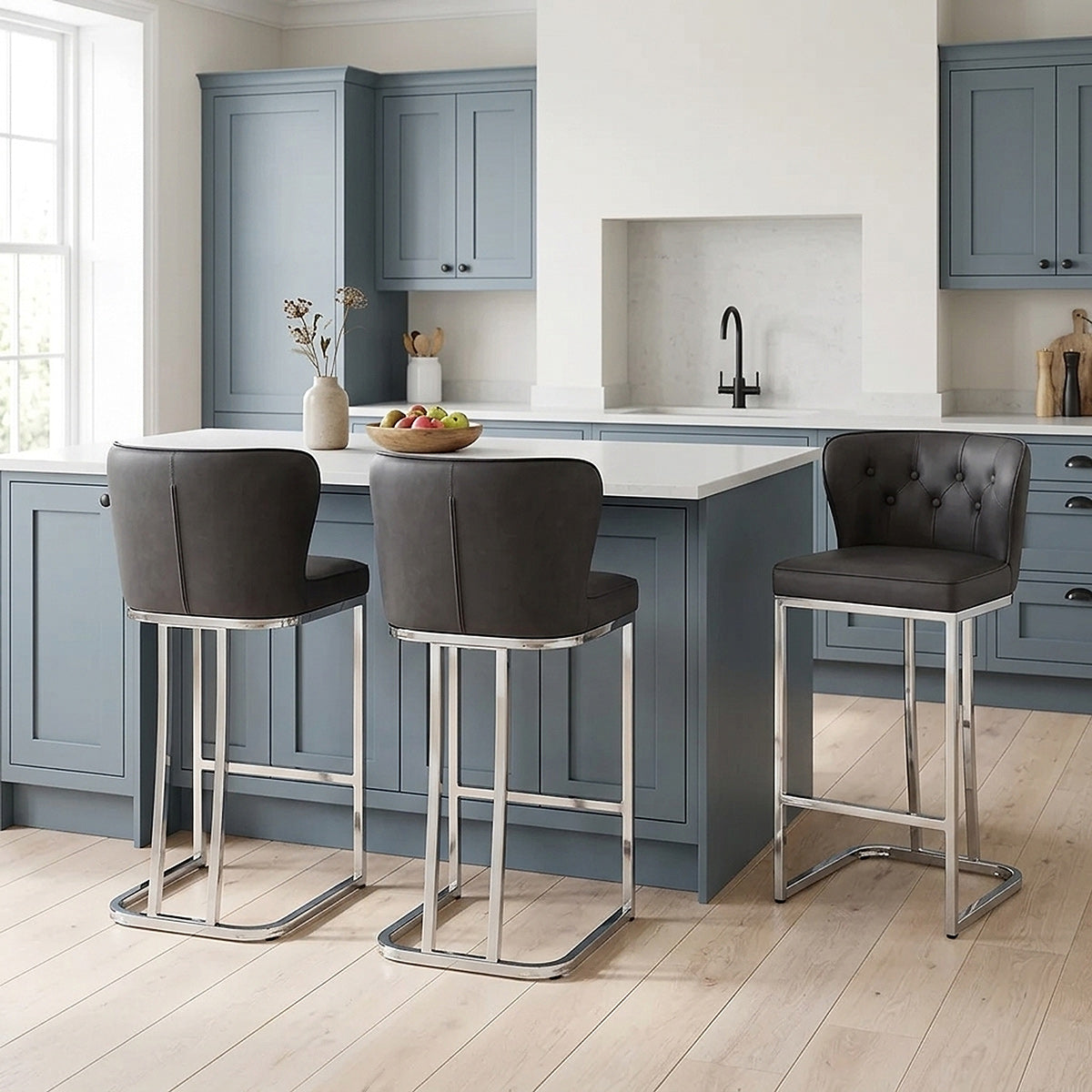Oregon Bar Stool Antique Dark Grey