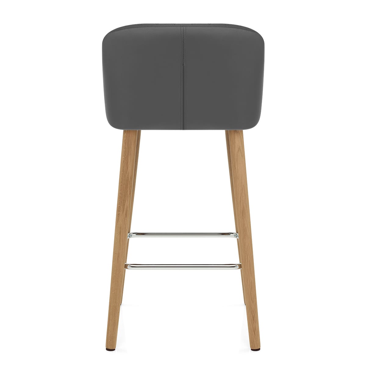 Tabouret de Bar Faux Cuir Bois - Pacific Gris
